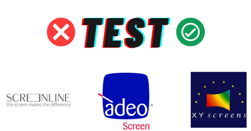 Test comparatif – Toiles de projection blanches transonores