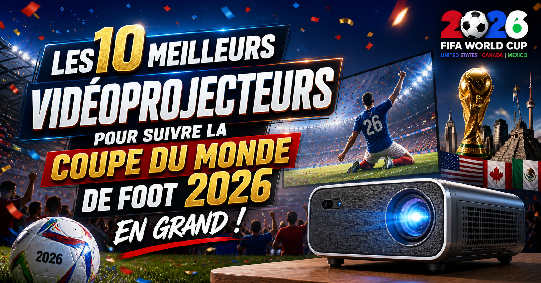 Les 10 meilleurs vidéoprojecteurs pour suivre la coupe du monde de foot 2026 en grand !