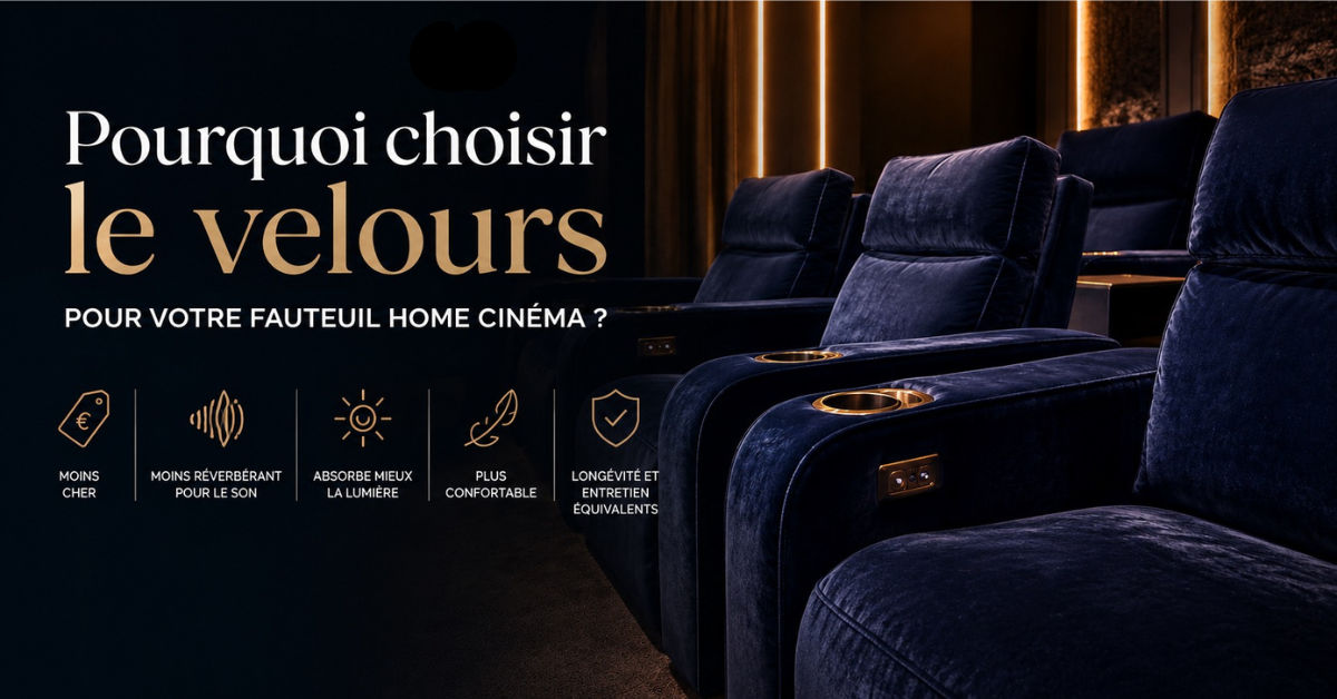 Pourquoi le velours est le choix idéal pour un fauteuil home cinéma ?