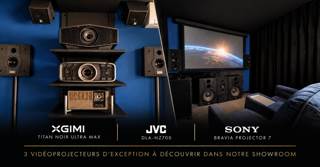 XGIMI Titan Noir Ultra Max, JVC DLA-NZ700 et Sony BRAVIA Projector 7 : découvrez-les dans notre showroom !