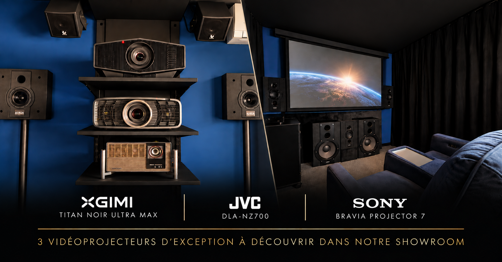 XGIMI Titan Noir Ultra Max, JVC DLA-NZ700 et Sony BRAVIA Projector 7 : découvrez-les dans notre showroom !